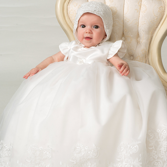 Sarah Louise Christening Gown & Bonnet - 088